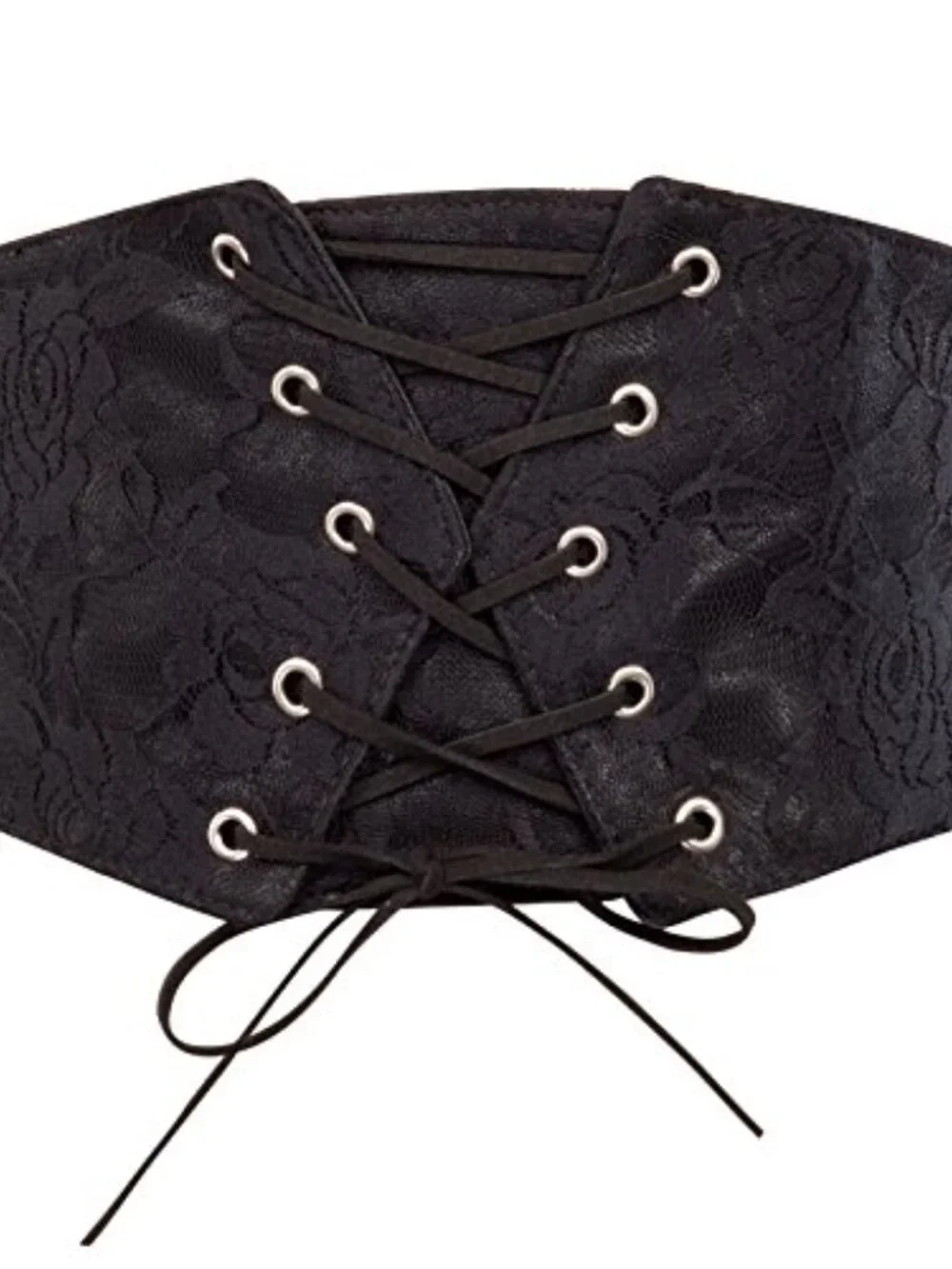 GRACE KARIN Renaissance Corset Belt Women Wide Waist Faux Leather Lace-Up